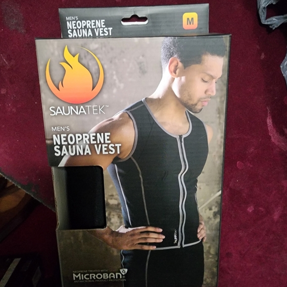 SaunaTek Men's Sauna Sweat Suit Vest - Picture 2 of 7